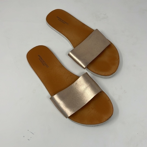 49. American eagle slide sandals Metallic - Picture 3 of 5